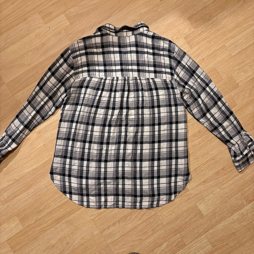 Anthropologie Pilcro The Hadley Plaid Shirt M - Picture 5 of 5